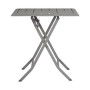 Tavolo da giardino pieghevole grigio t.b.t. per balcone e terrazza.