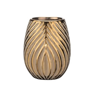 Portaspazzolini in ceramica Idro dorato
