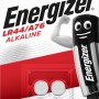 Batterie a bottone Energizer LR44/A76, confezione da 2, batterie alcaline per vari dispositivi.
