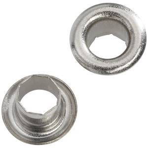 Occhielli LUX argentati, 4x7,5 mm, per tessuti e lavori creativi (150 pz.)
