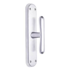 Maniglia per porta t.b.t. in acciaio inox per interni.