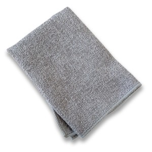 Panno di pulizia t.b.t. grigio, piegato.