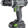 Trapano avvitatore a batteria LUX del set di macchine 3in1, grigio/verde, con batteria. Ideale per avvitare e forare.