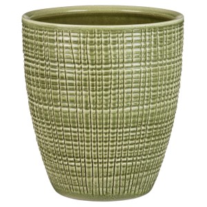 Scheurich vaso per piante 667, Ø 13 cm, Menta, vaso in ceramica con texture per interni.