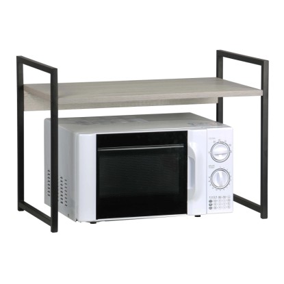 Scaffale per microonde in metallo e pannello truciolare 59x35x44 cm