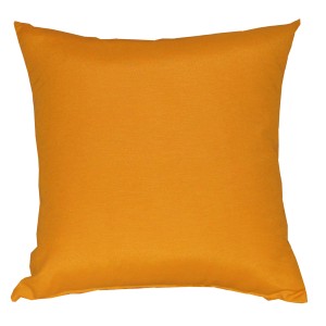 Cuscino decorativo quadrato color ocra. Ideale per soggiorno e camere da letto.