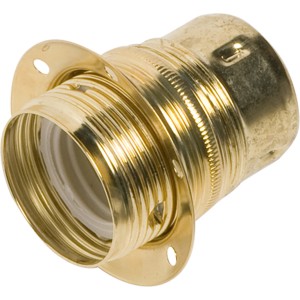 Portalampada dorato per installazione di illuminazione.