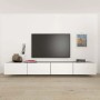 Soggiorno moderno con TV e mobile basso Tasselli bianco. Design minimalista.