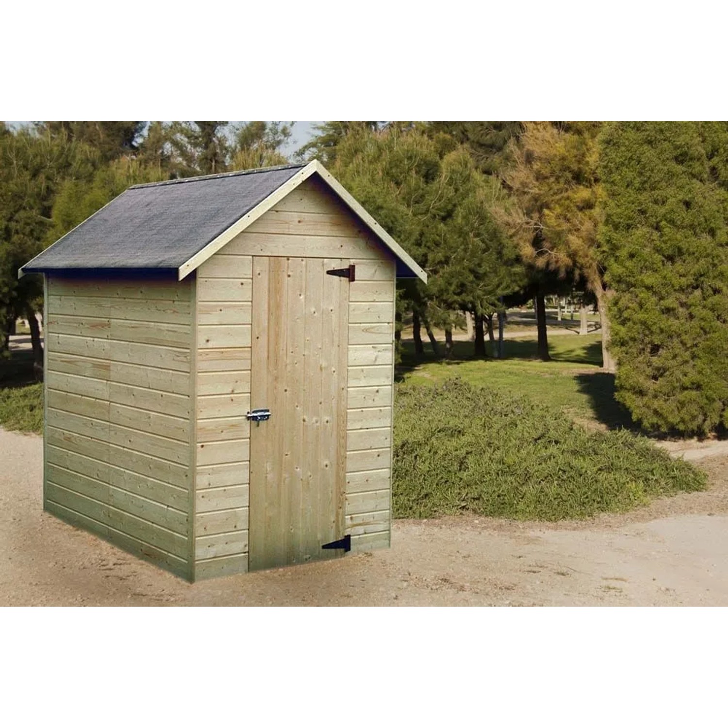 Casetta da giardino in legno Ambeal Sp 12 mm H200xL149XP182 cm_2