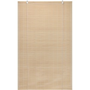 Tenda a rullo/pacchetto t.b.t. chiara in materiale naturale per finestre.