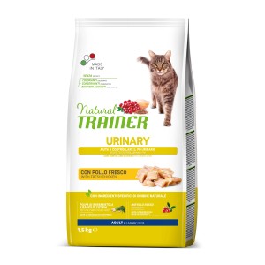 Confezione di cibo secco per gatti Natural Trainer Urinary con pollo, 1.5kg.