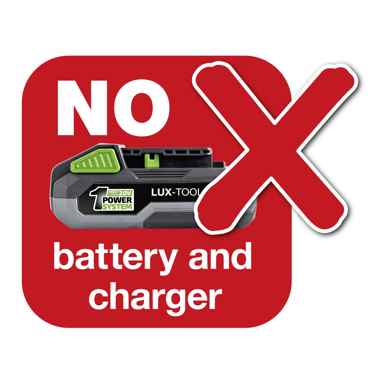 Immagine simbolo: batteria LUX per motosega non inclusa. Batteria acquistabile separatamente.