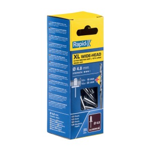 Rivetti Rapid XL Ø4.8 x 30 mm Confezione da 25 Pezzi e Punta del Trapano Inclusa