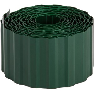Bordura per prato verde arrotolata (9 m x 20 cm). Bordo per aiuole da giardino.
