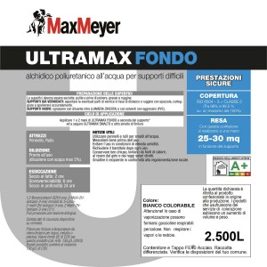 Max Meyer Ultramax Fondo, fondo isolante per superfici difficili, 2.5L.