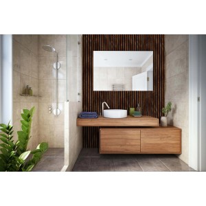 Pannello fonoassorbente decorativo PVC rovere rustico 240x57,25x1,9 cm