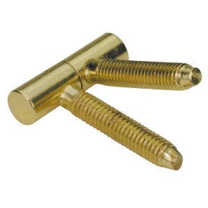 Due cerniere a scomparsa in acciaio zincato (Ø 10 mm) per ferramenta per mobili.