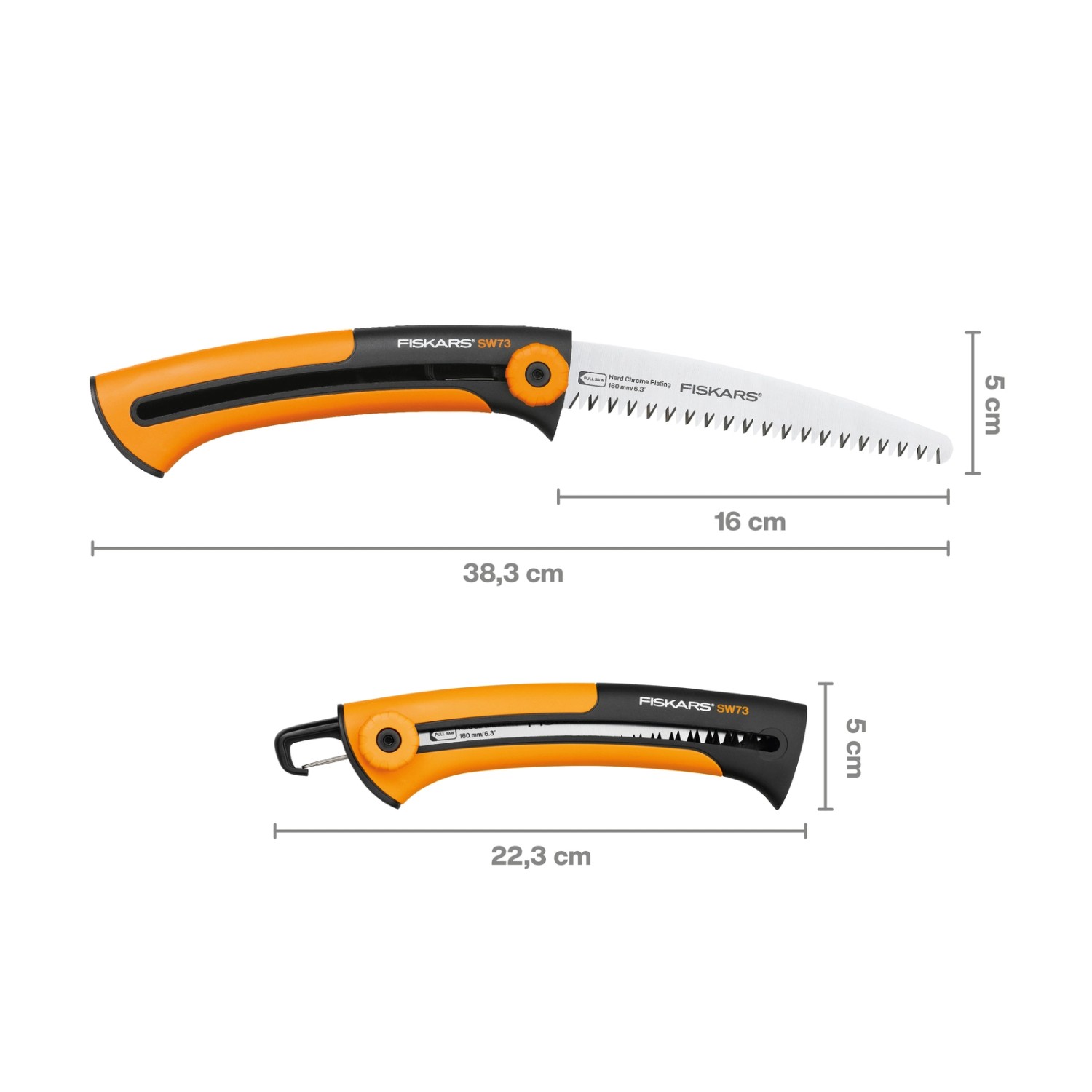 Seghetto Da Giardino Fiskars SW73 - Lama 16 Cm, Per Rami Fino A 12 Cm, Nero/Arancione - Foto 3