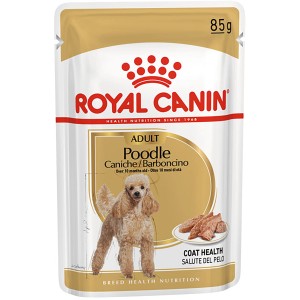 Royal Canin Poodle Adult cibo umido, busta da 85g per barboncini.