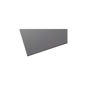 Lastra in plastica grigia, adatta per coperture o rivestimenti.