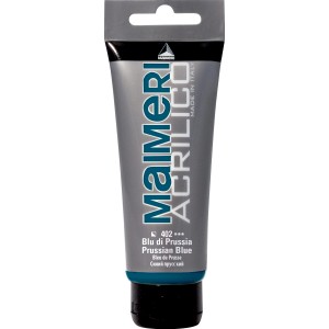 Tubo di colore acrilico Maimeri Acrilico, Blu Prussia. Ideale per artisti e hobbisti.