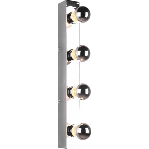 Lampada da parete per bagno Trio Theatro cromata con quattro lampadine E27.