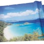 Copertura balcone Südsee con motivo spiaggia, 90x500 cm, per protezione da vento e privacy.