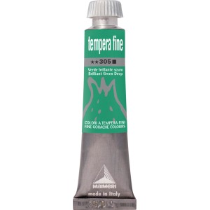 Tubo di colore a tempera verde di t.b.t.