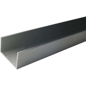 Profilo a U Arcansas in alluminio, 15x15 mm, per costruzioni e macchine.