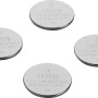 Quattro batterie a bottone al litio CR2025, 3V per orologi e altro.