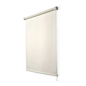 Tenda a rullo chiara t.b.t. per finestre, facile da installare.