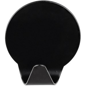 Wenko gancio rotondo in acciaio inox, autoadesivo, set da 2, nero. Ideale per bagno e cucina.