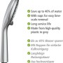 Doccetta Wenko Watersaving Chrome, parte del set doccia, con funzione di risparmio idrico e ugelli anticalcare.