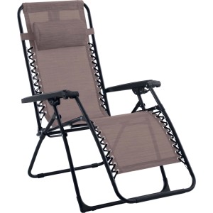 Sedia a sdraio reclinabile con braccioli Longwood taupe