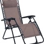 Sdraio reclinabile con braccioli Longwood in acciaio taupe_2