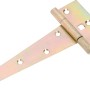 Cerniera per cancello zincata gialla, 150x80 mm, per coperchi di casse e porte esterne.