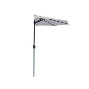Ombrellone da balcone palo centrale Half Ø2,7 m grigio