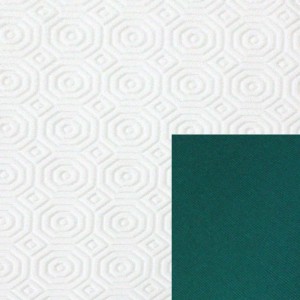 Mollettone stampato al metro disegno Bianco/Verde H140x20 m