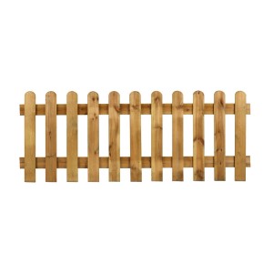 Pannello di recinzione in legno per giardino, legno naturale.