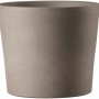Vaso per piante Deroma Cilindrico color grafite, Ø 16 cm, in terracotta.