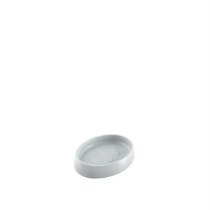 Dispenser sapone t.b.t. ovale grigio per il bagno.