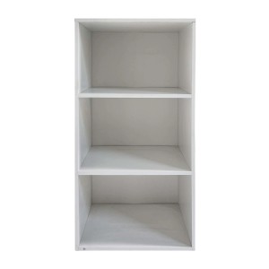 Libreria bianca t.b.t. con tre ripiani.