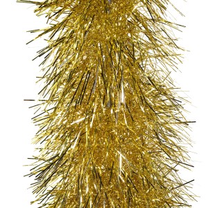 Albero di Natale artificiale plastica pieghevole con frange oro Ø23xh91,5 cm