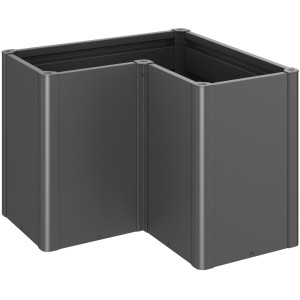 Biohort Aiuola rialzata Belvedere Maxi, Misura L100 in Grigio Scuro Metallizzato. Aiuola rialzata in metallo per giardino e balcone.