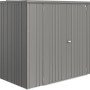Armadio da giardino Biohort Large, grigio quarzo metallizzato, 177x222x150cm. Ripostiglio per attrezzi e mobili da giardino.