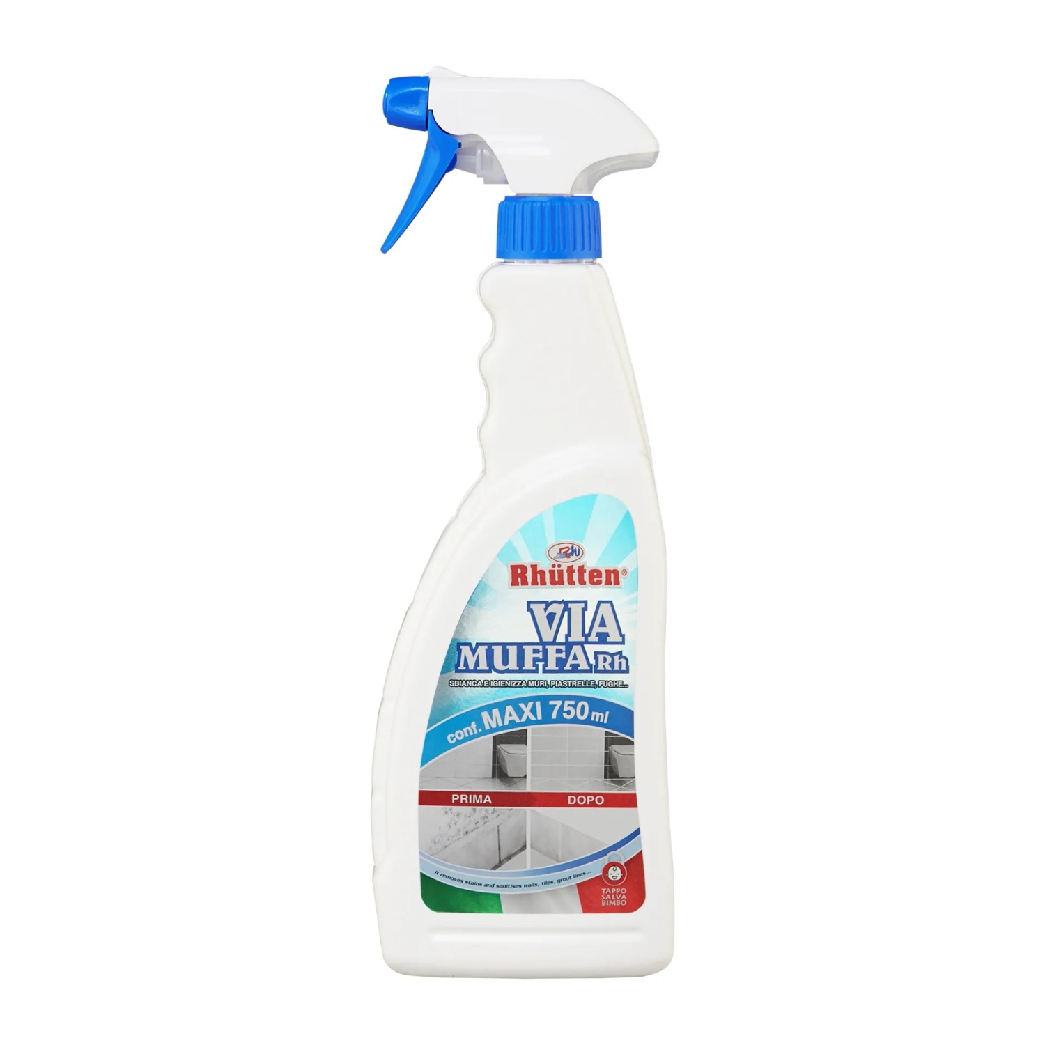 Rhütten Via Muffa Rh spray antimuffa, flacone da 750ml.