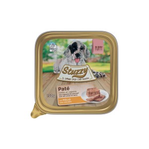 Stuzzy Paté Puppy con Pollo, cibo umido per cani, 150g.