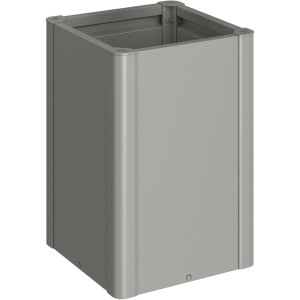 Biohort Belvedere Maxi aiuola rialzata, grigio quarzo metallizzato, aiuola rialzata in metallo per giardino e balcone.