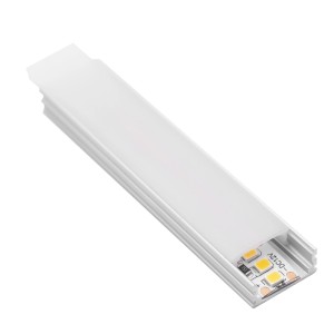 Profilo per strisce LED t.b.t., alluminio con copertura.