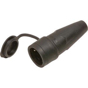 Giunto di sicurezza in gomma nero con coperchio per esterni.